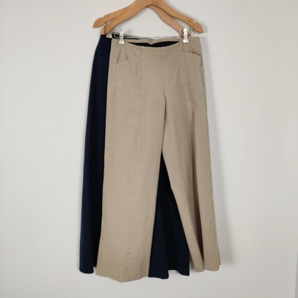 Old Navy Womens High Rise Wide Leg Jeans 2 Pcs Size S Navy Beige